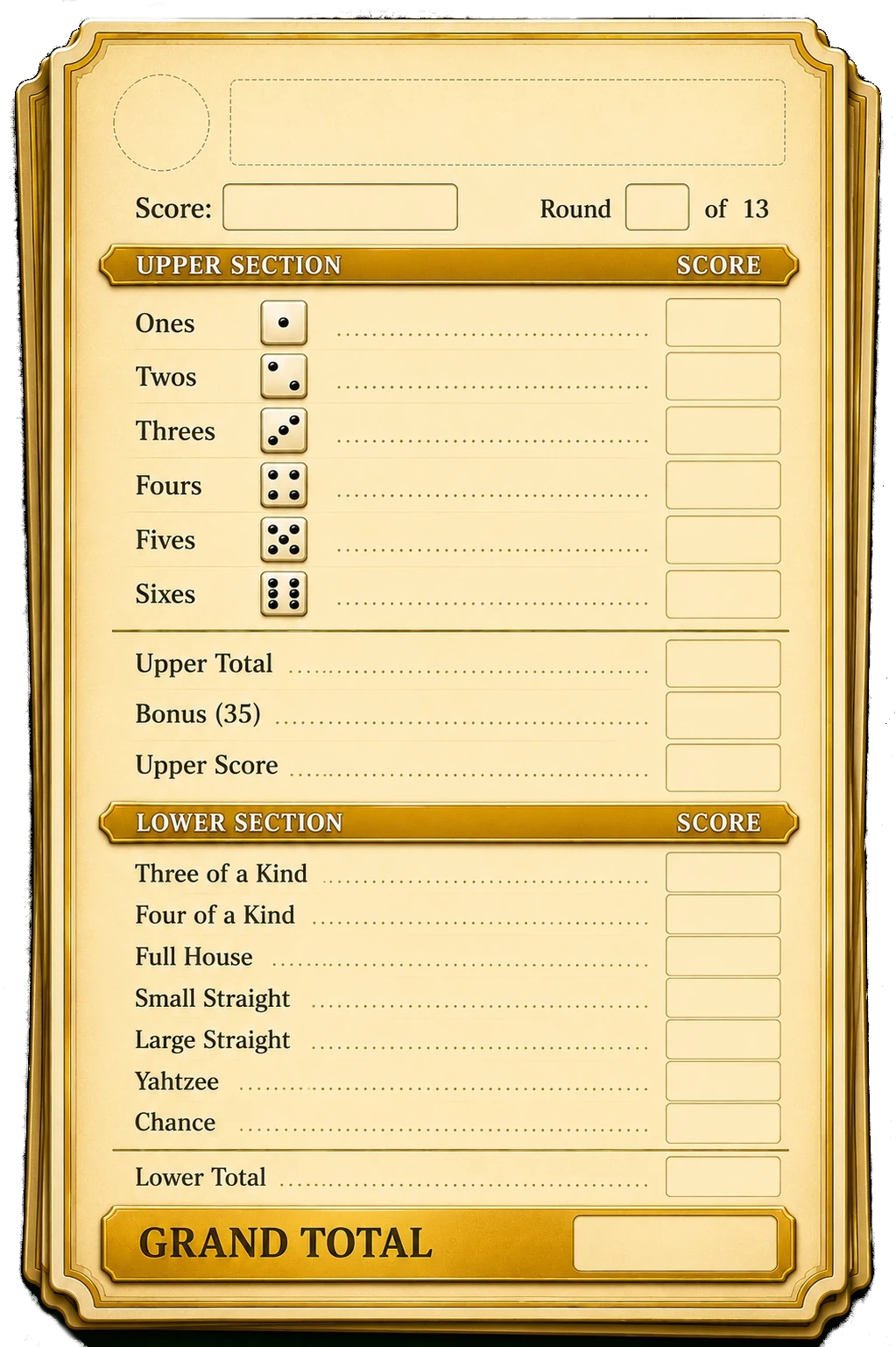 Active player scorecard